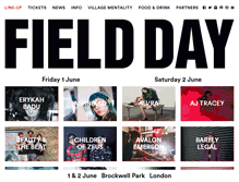 Tablet Screenshot of fielddayfestivals.com